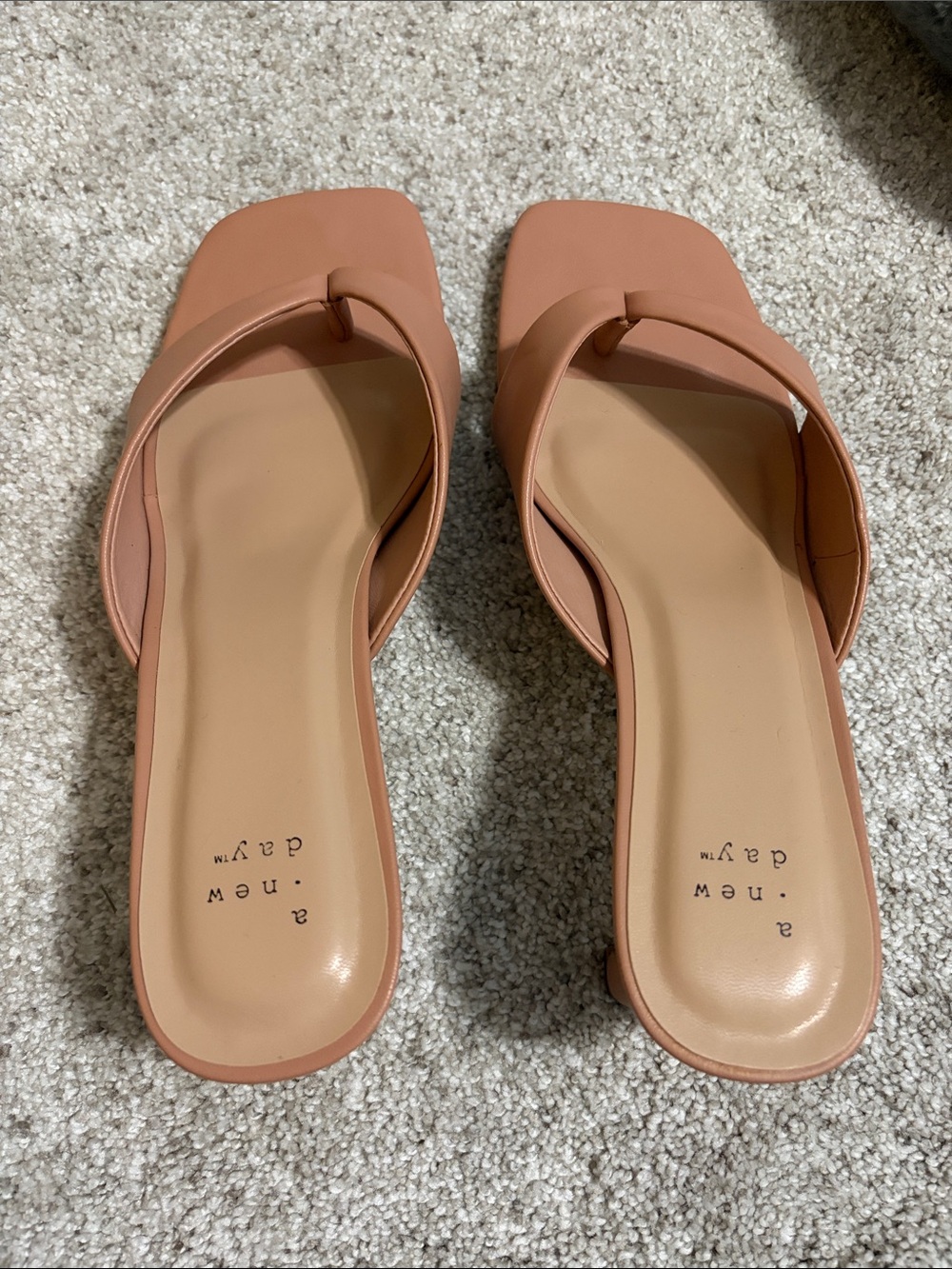 a new day Terracotta Square-Toe Thong Slide Sandals
